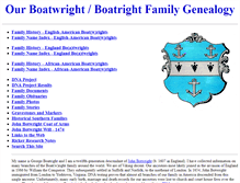Tablet Screenshot of boatwrightgenealogy.com